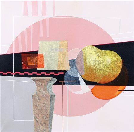 ALFREDO BILLETTO Torino 27/04/1932 Proposizione olio su tela cm. 50x50, firma...