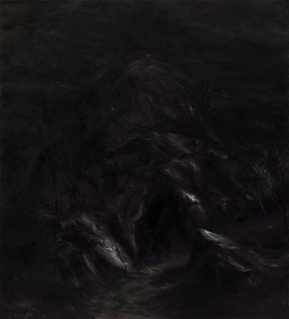 SILVANO D’AMBROSIO Hayange (Francia) 1951 Paesaggio notturno, 1994 olio su...