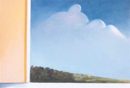 ENRICO BARBERA Biella 07/01/1947 Senza titolo, 1983 olio su tela cm. 20x30,...