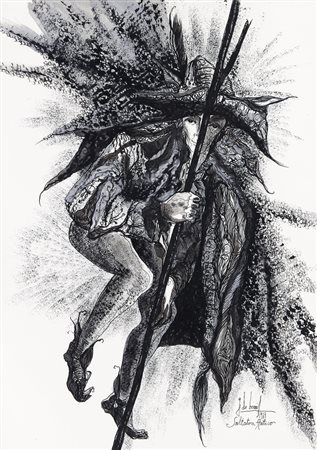 GUIDO DE BONIS Torino 27/03/1931 Saltatore antico, 1963 tecnica mista su...