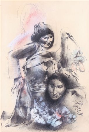 CARLO CATTANEO Alassio (Sv) 20/03/1930 Il pittore e la modella, 1949 tecnica...