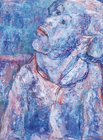 VITO MELOTTO S. Stefano di Zimella (Vr) 1928 Figura olio e tecnica mista su...