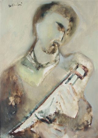 LIDO BETTARINI Sesto Fiorentino 1938 Trombettista olio su tela cm. 70x50,...