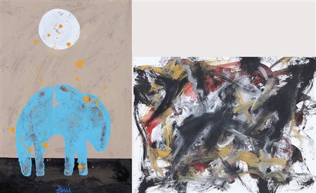 AUTORI VARI CORRADO ZANI Solo, 2011 tecnica mista su faesite cm. 42,5x29,3;...