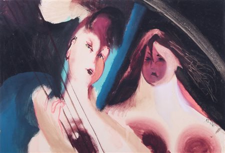 GIOVANBATTISTA DE ANDREIS Badalucco (Im) 06/04/1938 Figure acrilico su...