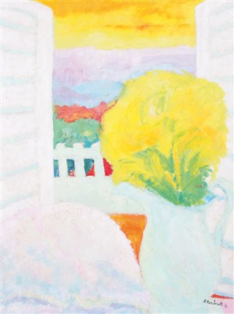 MASSIMO MARCHESOTTI Milano 01/06/1935 Un giorno felice, 1976 olio su tela cm....