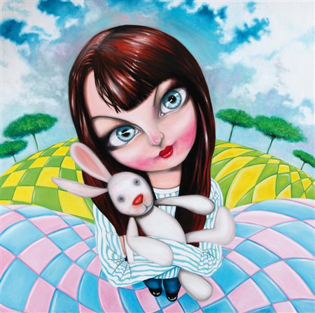 ANGELO BARILE Torino 1960 Alice e Bianconiglio. 2011 olio su tela cm....