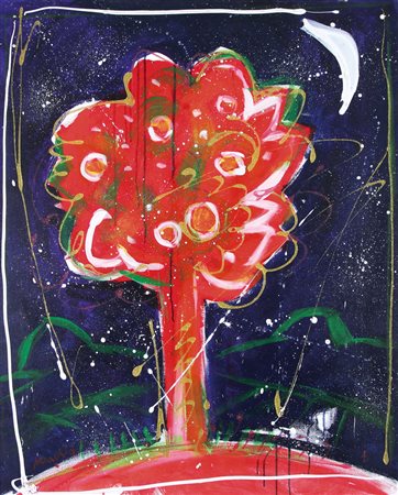 RENZO MESCHIS Palermo 01/10/1945 Albero rosso, 2008 tecnica mista su tela cm....