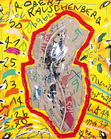 BRUNO DONZELLI Napoli 12/04/1941 Ormare Robert Rauschenberg olio, tecnica...