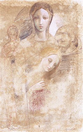 ELVIO MARCHIONNI Spello (PG) 1944 Senza titolo tecnica mista su carta cm....