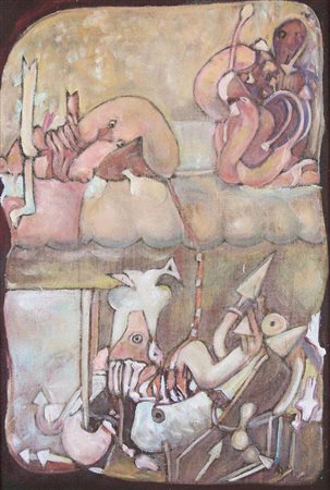 (PAPAVASSILIOU) PETROS Atene (Grecia) 06/12/1928 Shalòn, 1983 olio su tela...