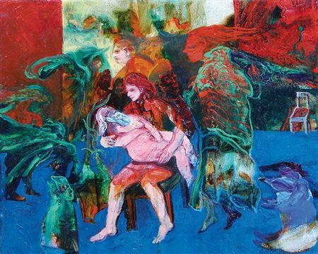 ROBERT CARROLL Painesville (U.S.A.) 09/08/1934 Darwin in the arms of Maya...