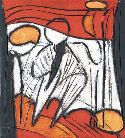 SILVANO SPESSOT Cormons 1957 La recita, 2007 tecnica mista su tela cm. 55x50,...