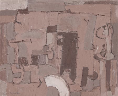 PIETRO CASCELLA Pescara 02/02/1921 - 18/05/2008 Composizione, 1960 olio e...