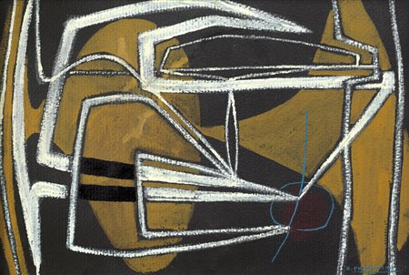 ENRICO PRAMPOLINI Modena 20/04/1896 - Roma 17/06/1956 Composizione, 1953 olio...