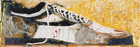 DANILO BUCCHI Roma 22/07/1978 Senza titolo, 2002 tecnica mista e silicone su...