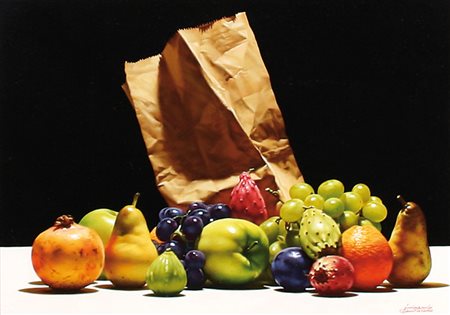 FERDINANDO QUINTAVALLA Parma 1951 La busta di carta olio su tavola cm. 35x50,...