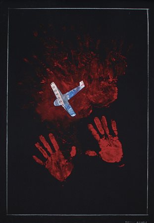 FRANCO ANGELI Roma 14/05/1935 - Roma 12/11/1988 Impronte, 1976 smalto e...