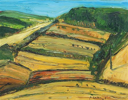 GIOVANNI FRANGI Milano 12/05/1959 Baudinard, 1992 olio su tela cm. 35x45,...