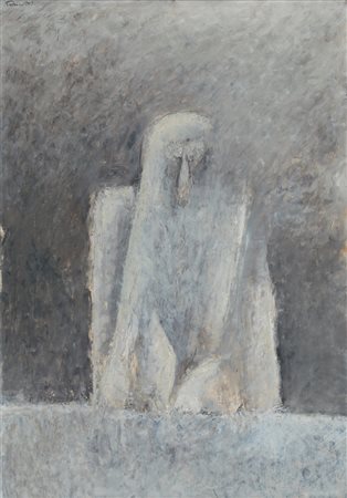 VINCENZO FERRARI Cremona 1941 Figura, 1963 tecnica mista su cartoncino...