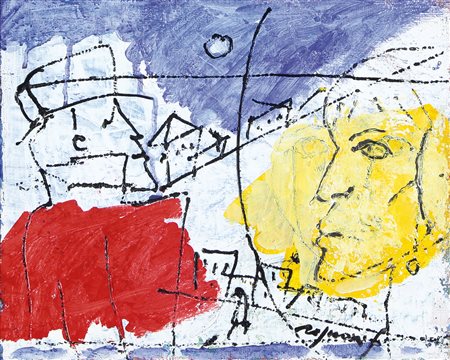 FRANCO ROGNONI Milano 20/09/1913 - Milano 11/03/1999 Città olio su tela cm....