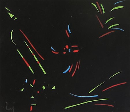 ENRICO BAJ Milano 31/10/1924 - Varese 15/06/2003 Senza titolo, (1949) tecnica...