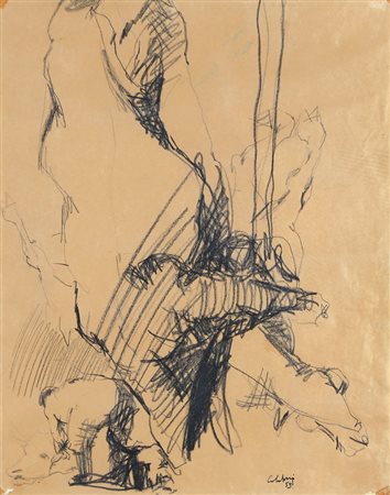 ENNIO CALABRIA Tripoli (Libia) 07/03/1937 Senza titolo, 1959 matita e...