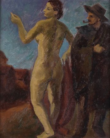 VIRGILIO GUZZI Molfetta (Ba) 23/12/1902 - Roma 09/11/1978 L'uomo che guarda,...