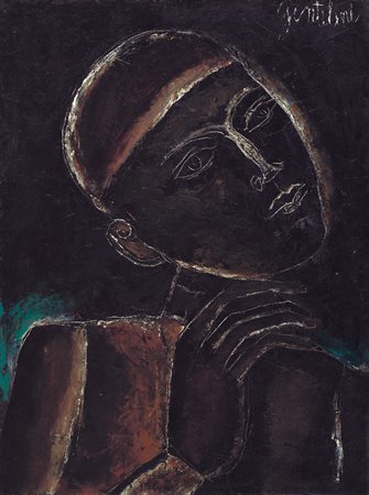 FRANCO GENTILINI Faenza (Ra) 04/08/1909 - Roma 05/04/1981 Testa di ragazza,...