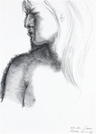 EMILIO GRECO Catania 1913 - Roma 05/04/1995 Busto di donna, 1967 china su...