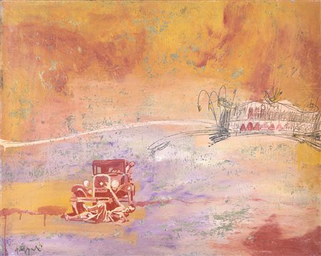 LUCA GIOVAGNOLI Rimini 1963 Senza freni, 2007 olio su tela cm. 80x100, firma...