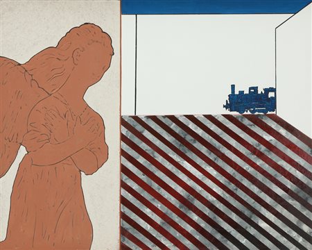 RENATO MAMBOR Roma 04/12/1936 Il viaggio dell'angelo, 2006 olio e smalto su...