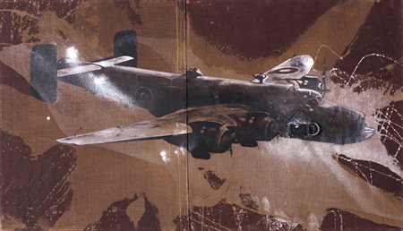 LUCA PIGNATELLI Milano 22/06/1962 Aereo, 2008 olio su canapa (telone di...