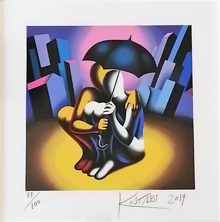 Mark Kostabi “Protection” 2019