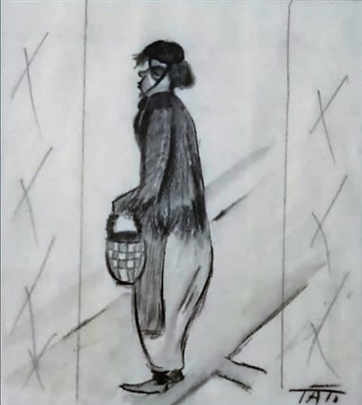 Guglielmo Sansoni detto TATO “Uomo con cestino”