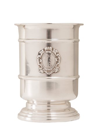 ARGENTERIA e OREFICERIA STEFANI, XX secolo Bicchiere portapenne in argento,...