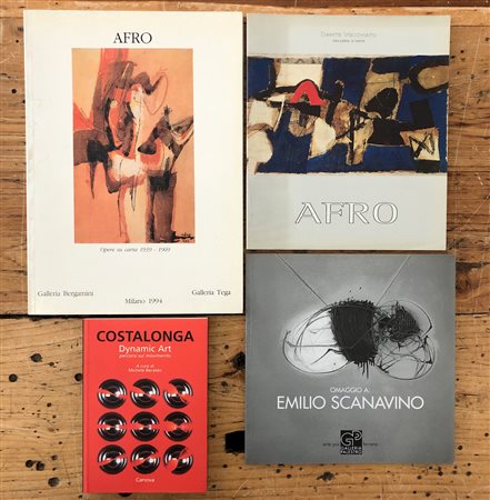 ARTE ITALIANA DEL DOPOGUERRA (AFRO, COSTALONGA, SCANAVINO) - Lotto unico di 4 cataloghi