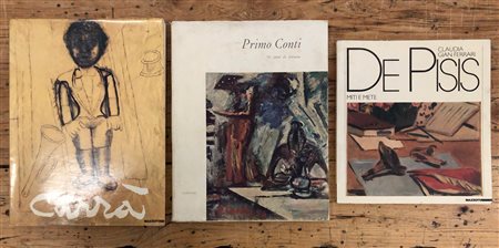PITTURA FIGURATIVA ITALIANA (DE PISIS, CONTI, CARRÀ) - Lotto unico di 3 cataloghi