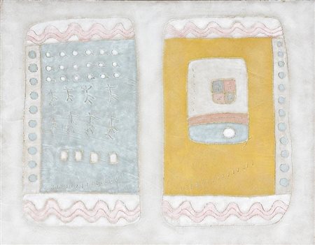 Antonino Nacci SENZA TITOLO tecnica mista su tela, cm 70x90 sul retro: firma