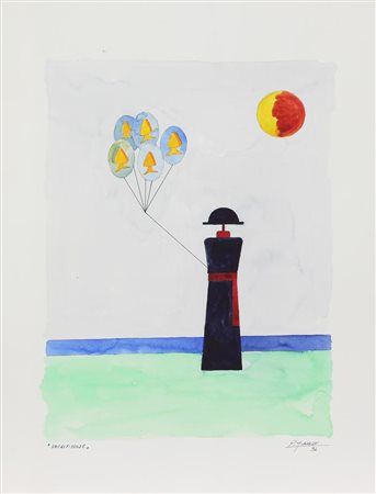 Piero Gianuzzi ONORIFICENZE tecnica mista su cartoncino Fabriano, cm 76x56...