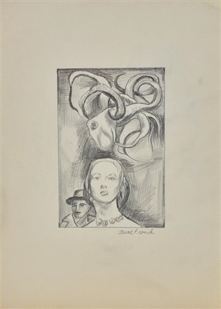 Jared French SENZA TITOLO matita su carta, cm 31x21,5 firma