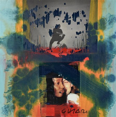 Giuseppe Chiari CON NAOMI DIMENTICA DEMI? tecnica mista e collage su tavola,...