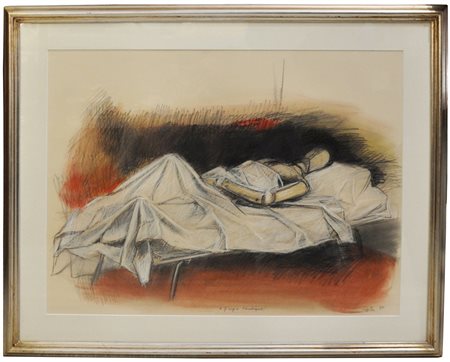 GIOVANNI CAPPELLI - Figura distesa su letto, 1987