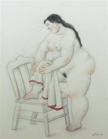 FERNANDO BOTERO - Donna che si asciuga, 2006