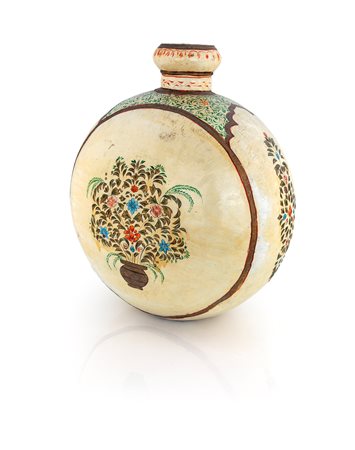 Grande bottiglia in metallo smaltato