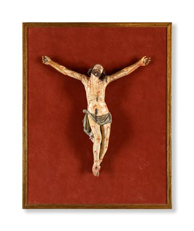 Cristo crocifisso in legno laccato, XVII secolo