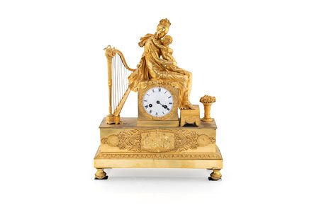 Orologio in bronzo dorato, XIX secolo