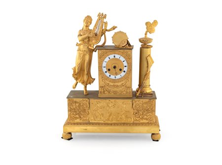 Orologio in bronzo dorato, XIX secolo