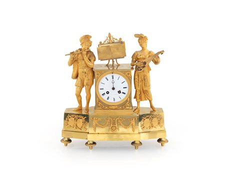 Orologio in bronzo dorato, XIX secolo