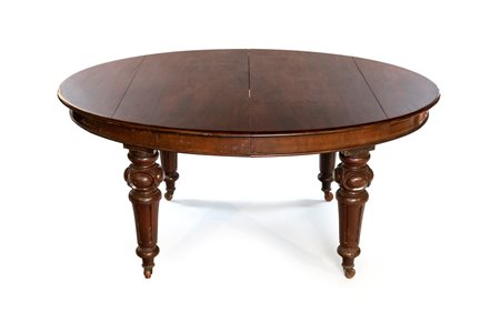Tavolo allungabile in mogano, Inghilterra, epoca Vittoriana
